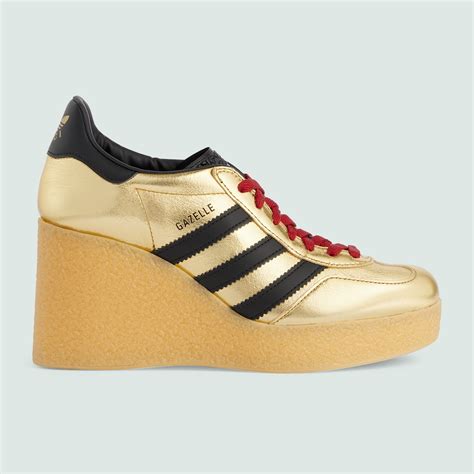 gucci platform sneakers gold|Gucci platform wedges.